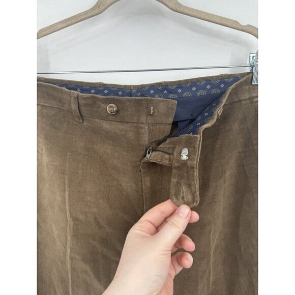 Lauren Ralph Lauren Black Label Pant Women 36 Waist Brown Corduroy Wide Leg - Picture 4 of 6